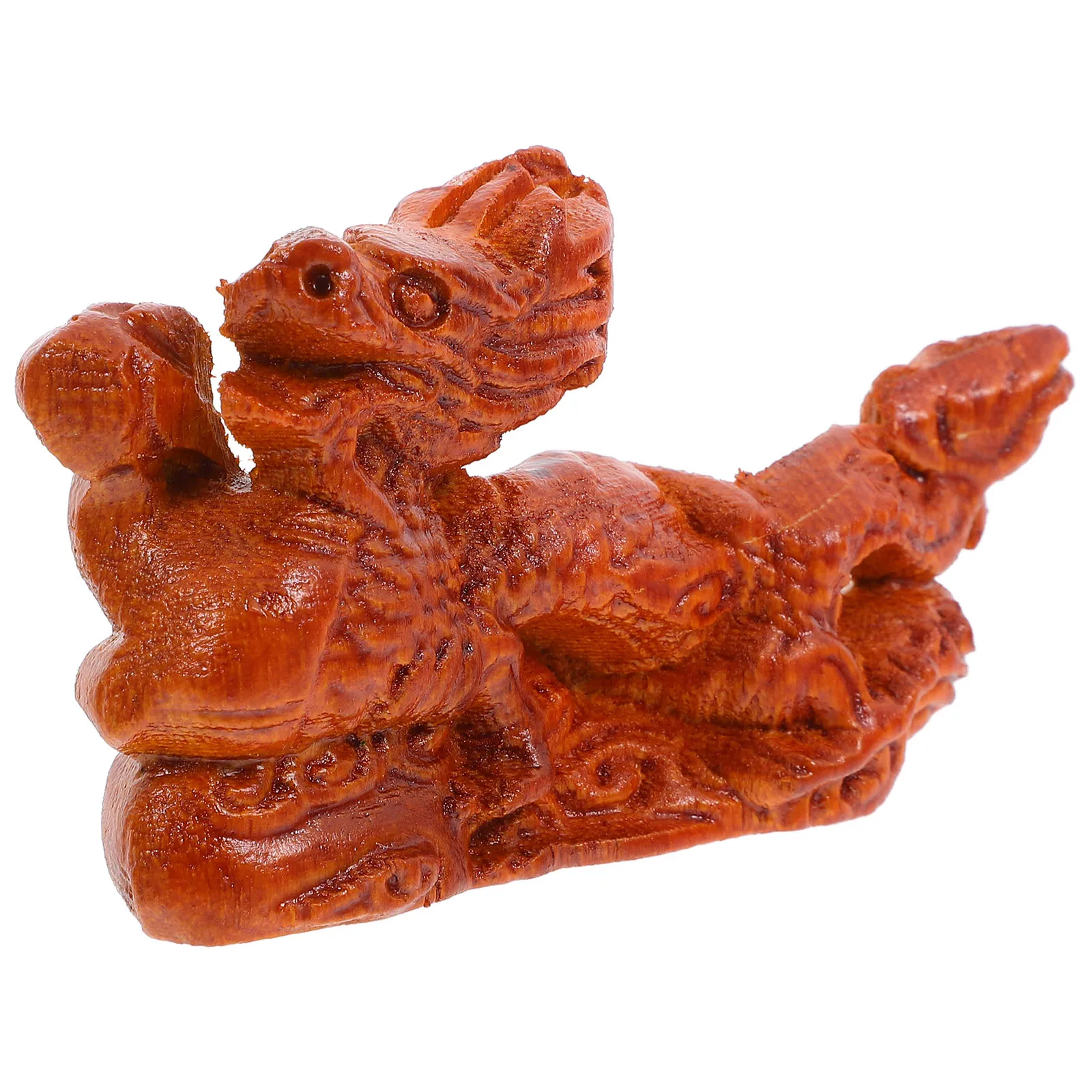 

Wooden Dragon Statues 10cm Long Unique Decorative Pieces for Living Room Desk Space Saving Gifts Creative Ornaments