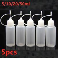 5pcs 5/10/20/50ML Resuable Needle Tip Glue Applicator Plastic Bottle For Paper Quilling DIY Scrapbooking Paper Craft Tool