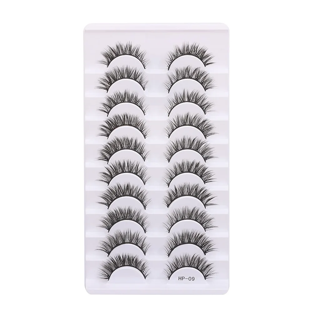Bande complète Faux cils naturels longs faits à la main 3D Faux cils de vison dramatique sans cruauté Extension de faux cils