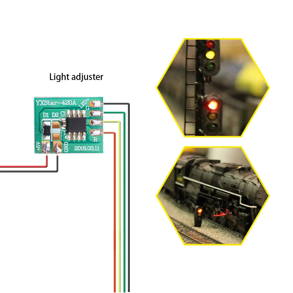 1/3/5Pcs Ho Scale Model Electric Circuit Board Simulation Traffic Light Signal Material For Connecting Train Railway Layout Kits