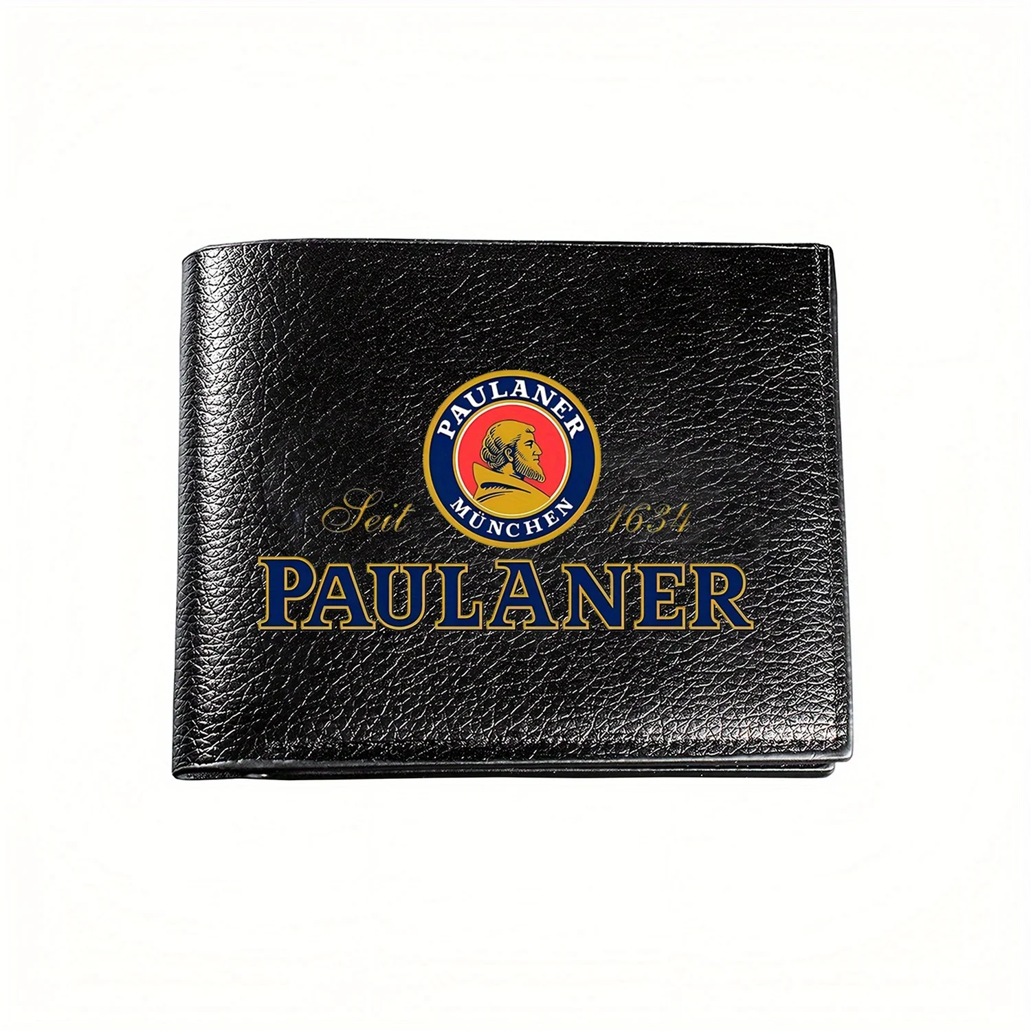 Paulaner Beer Logo: Classic Munich Brew Since 1634 Business Mens Casual Elegante Simple Práctico Calidad Cartera Impresión Elegante