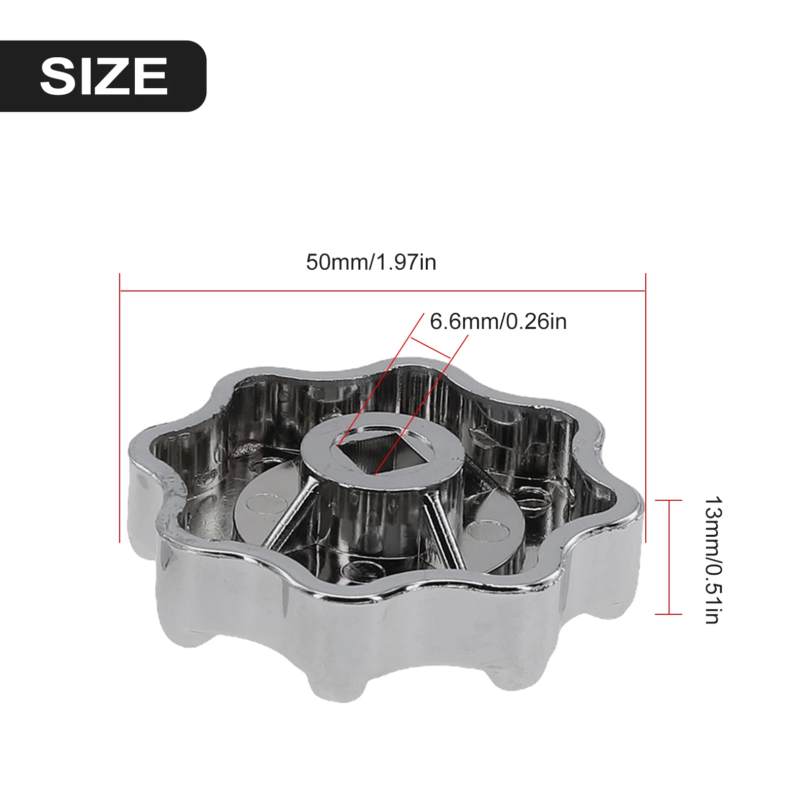2pcs Knob Handles Plastic Round Round Wheel Design Silver Square Mounting Port Wheel Handle 13mm Height  2pcs Knob