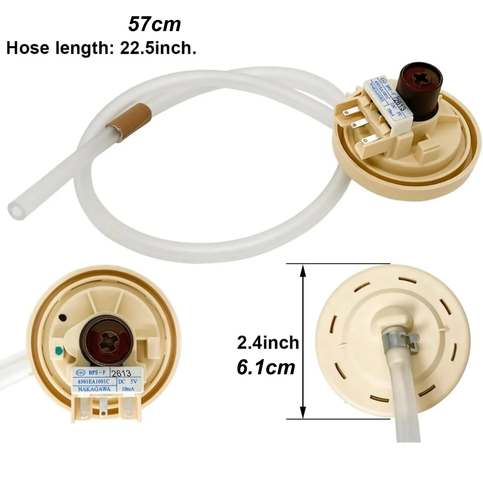 Water Level Pressure Sensor 6501EA1001C Replacement for LG Washing Machine DC 5V Direct Fit Washer Parts 6501EA1001R 6501EA1001D