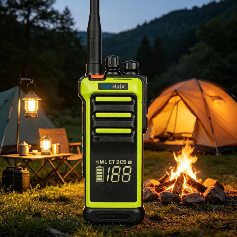 

Рация SenHaix GT10D UHF/VHF 10W DMR с аналоговым режимом, водонепроницаемая, с LED-дисплеем, подходит для строительных площадок и использования на открытом воздухе.