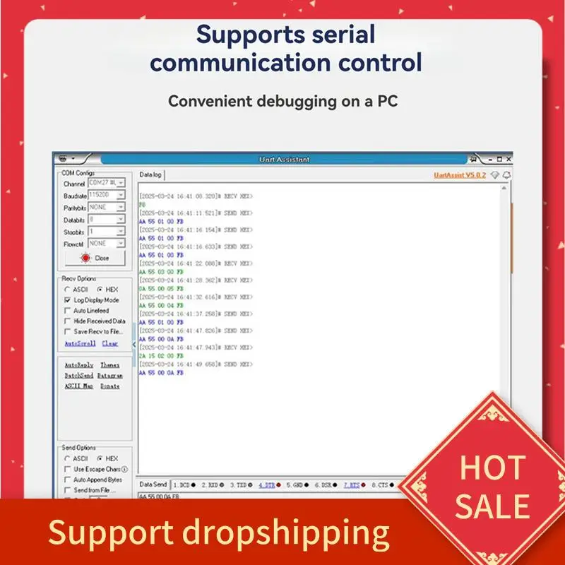 

B44C Модуль голосовой взаимодействия AI для робота ROS CI1302 Последовательный порт Датчик звука Распознавание Трансляция Модель Обучение