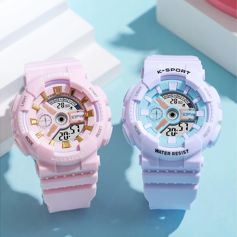 Unisex Trendy Kids Quartz Digital Watch 3ATM Waterproof LED Sports Electronic Wristwatch for Boys And Girls Fashion Outdoor