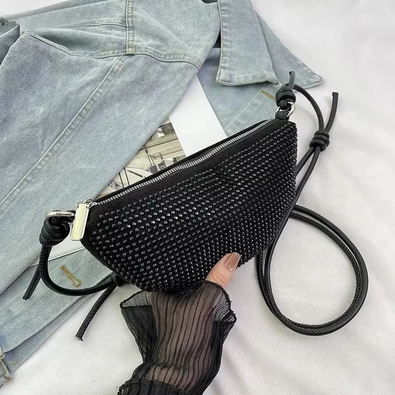 

Универсальная однотонная сумка через плечо на молнии, женские сумки в продаже, 2024, высококачественная дизайнерская сумка, мягкая простая сумка на плечо