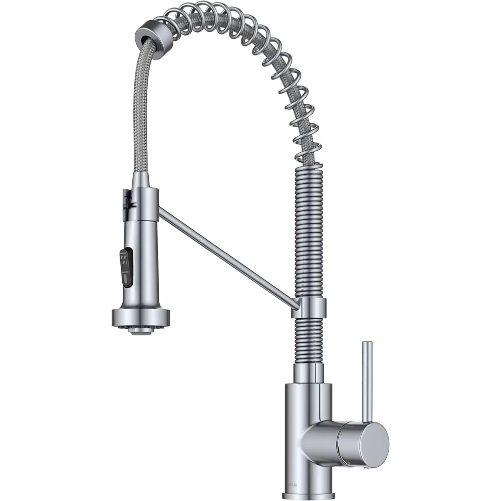 

18-Inch Commercial Kitchen Faucet with Dual Function Pull-Down Sprayhead