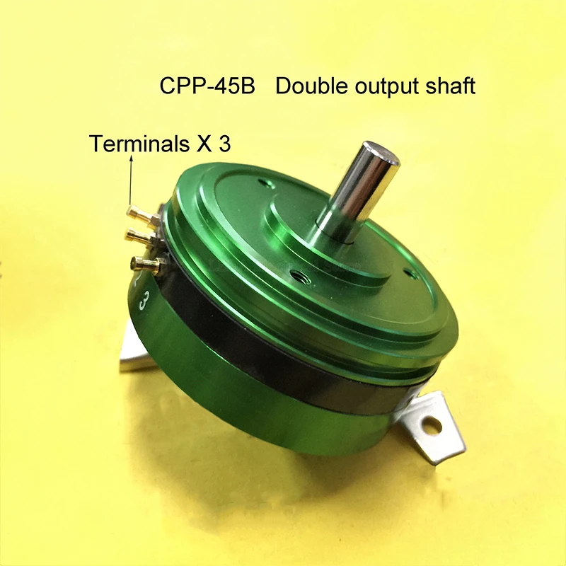 Imagem -05 - Sensor Plástico do Ângulo do Potenciômetro Eixo de Saída Dobro ou Único Eixo Central Precisão Condutora Cpp45 Cpp45b 1pc