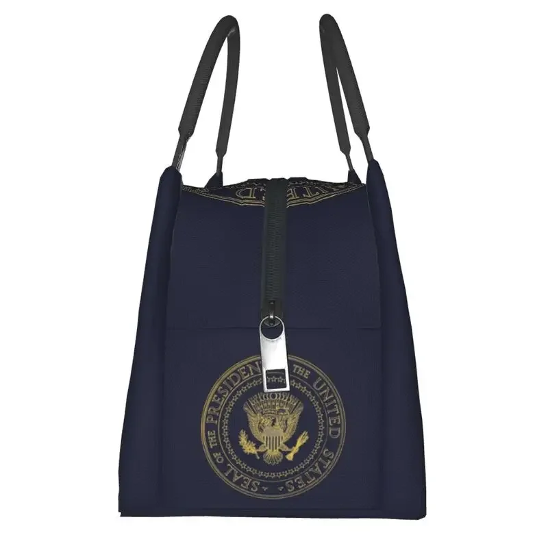 Fiambrera portátil con sello de EE. UU. Para mujer, fiambrera multifunción, Enfriador de Donald Trump, bolsa de almuerzo térmica aislada, contenedor