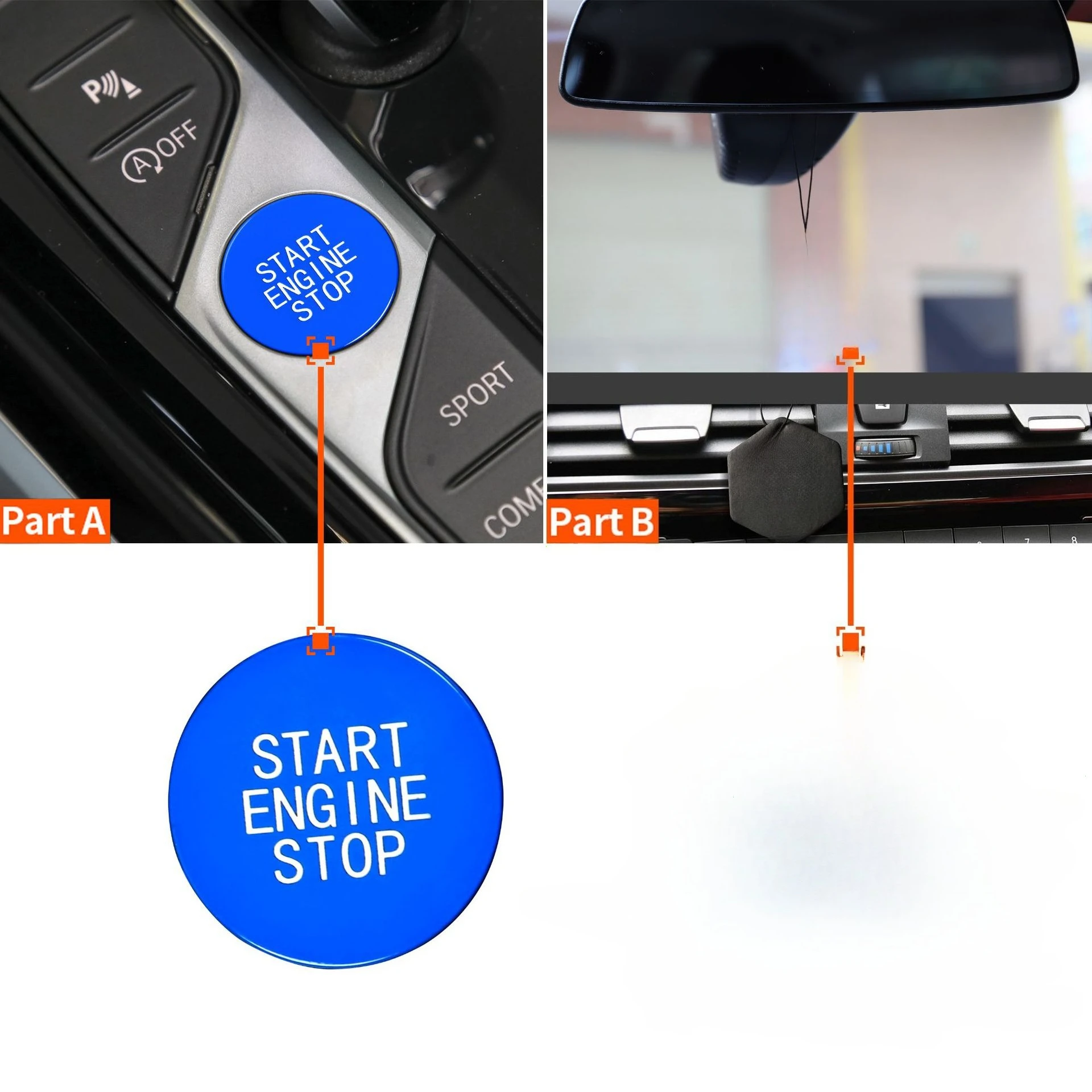 سيارة بدء تشغيل المحرك وقف التبديل زر الإشعال استبدال لسيارات BMW 1 2 3 4 8 X5 X6 X7 Z4 سلسلة F40 F44 G20 G22 G14 G05 G06 G29