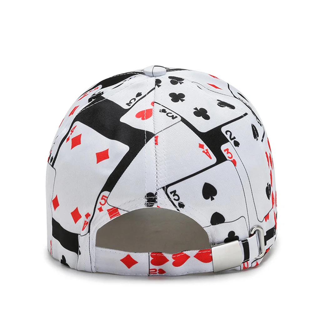 Summer Autumn Unisex Trend Print Poker Chain Letter Element Baseball Cap for Men Women Street Outdoor Hip Hop Snapback Hat q252