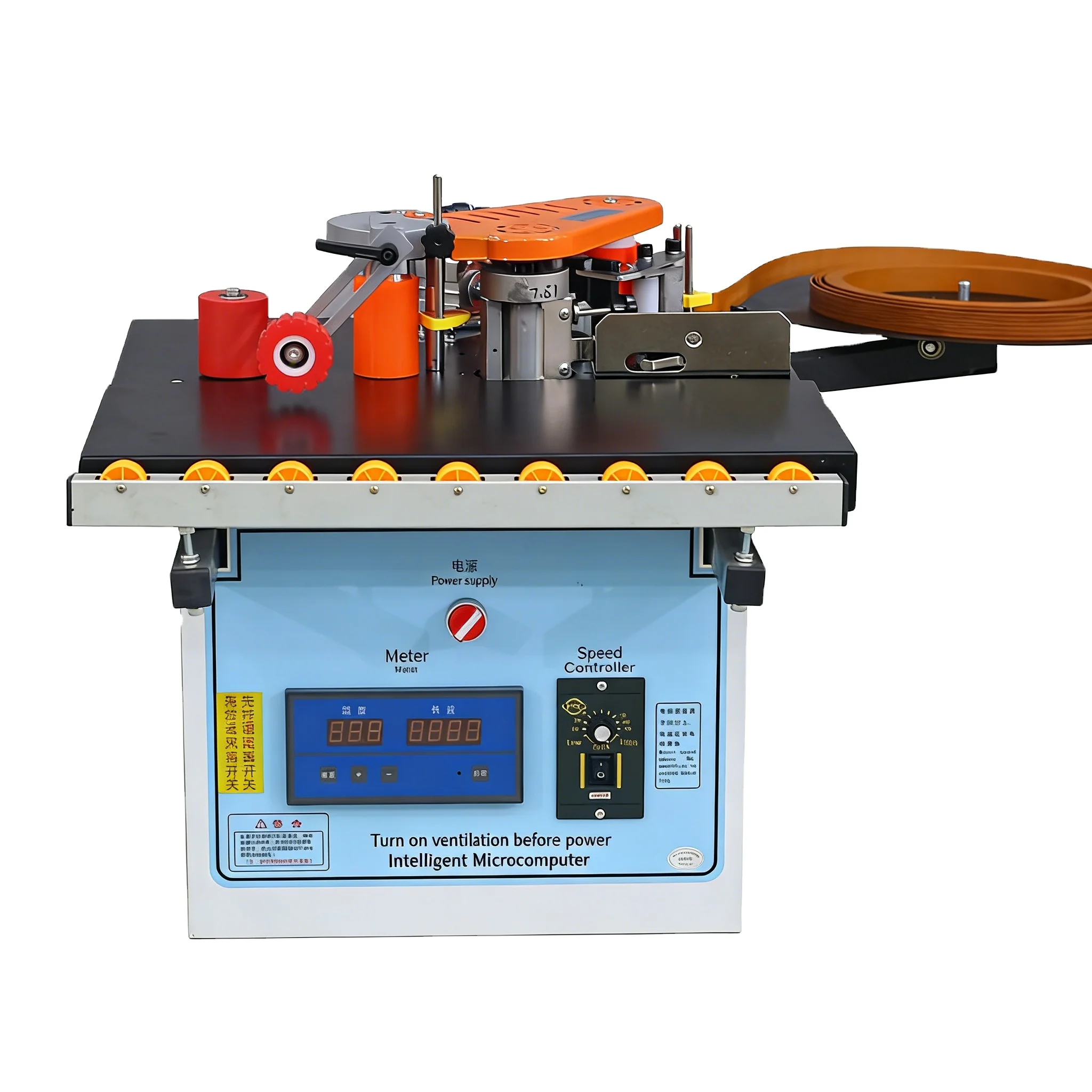 Mini Desktop Edge Banding Machine Automatic Double Side Gluing for Curved & Straight Edges Portable Fast Speed