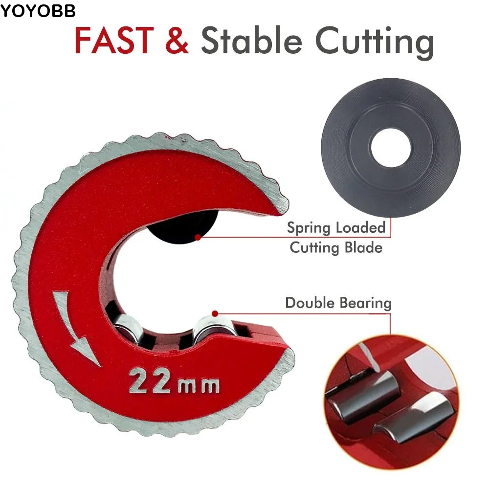 

Aluminium Alloy Body Pipe Slice Tool Self Locking Robust Durable Auto Tube Cutter Easy Operation Mini Size Round Pipe Cutter