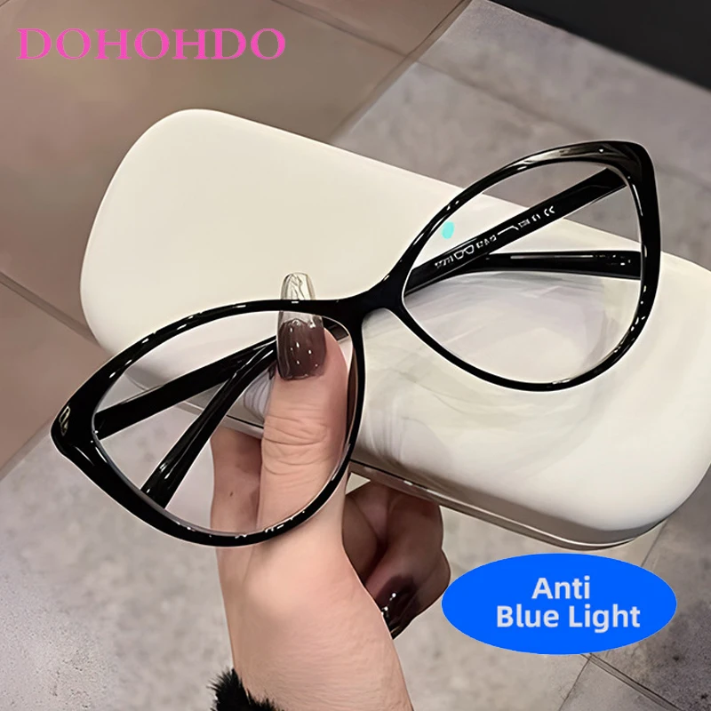 

Luxury Brand Design Vintage Fashion Unisex Blue Light Cat Eye Optical Glasses For Men Women Computer Classic Glasses For Gaming