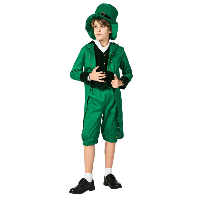 

Children's Irish Green Elf St Patrick's Paddys Day Costume Ireland National Folk Festival Carnival Party Game Fancy Dress