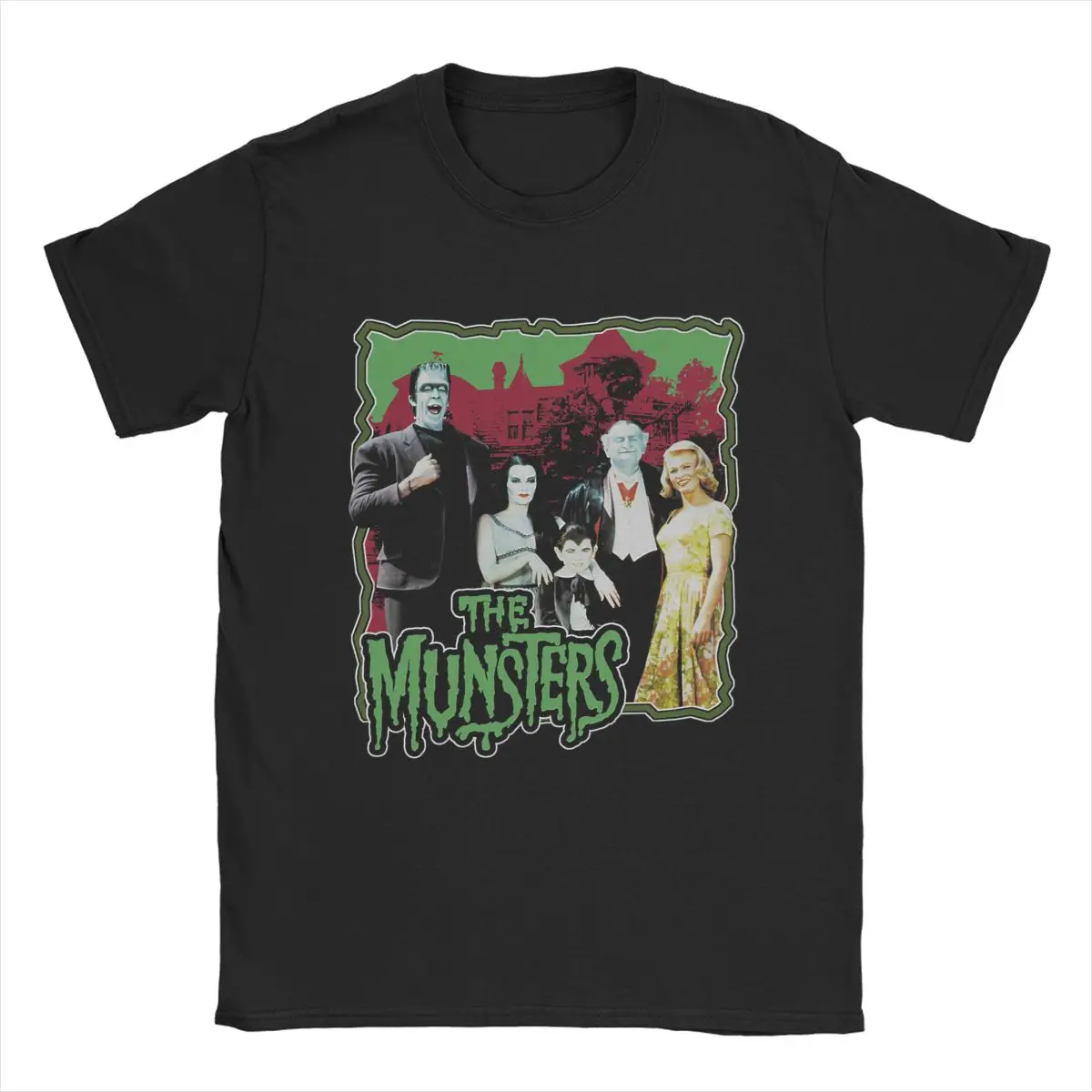 Munsters Normal Family Men T Shirts Cool Tees Short Sleeve Round Neck T-Shirts Pure Cotton Classic Tops