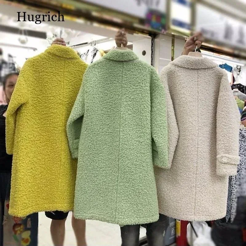 Women Coat Fur Coat Winter  Hanbok Women's Winter top Woman Made Fur Coat Oversized Fluffy Imitation Lamb Down Jacket