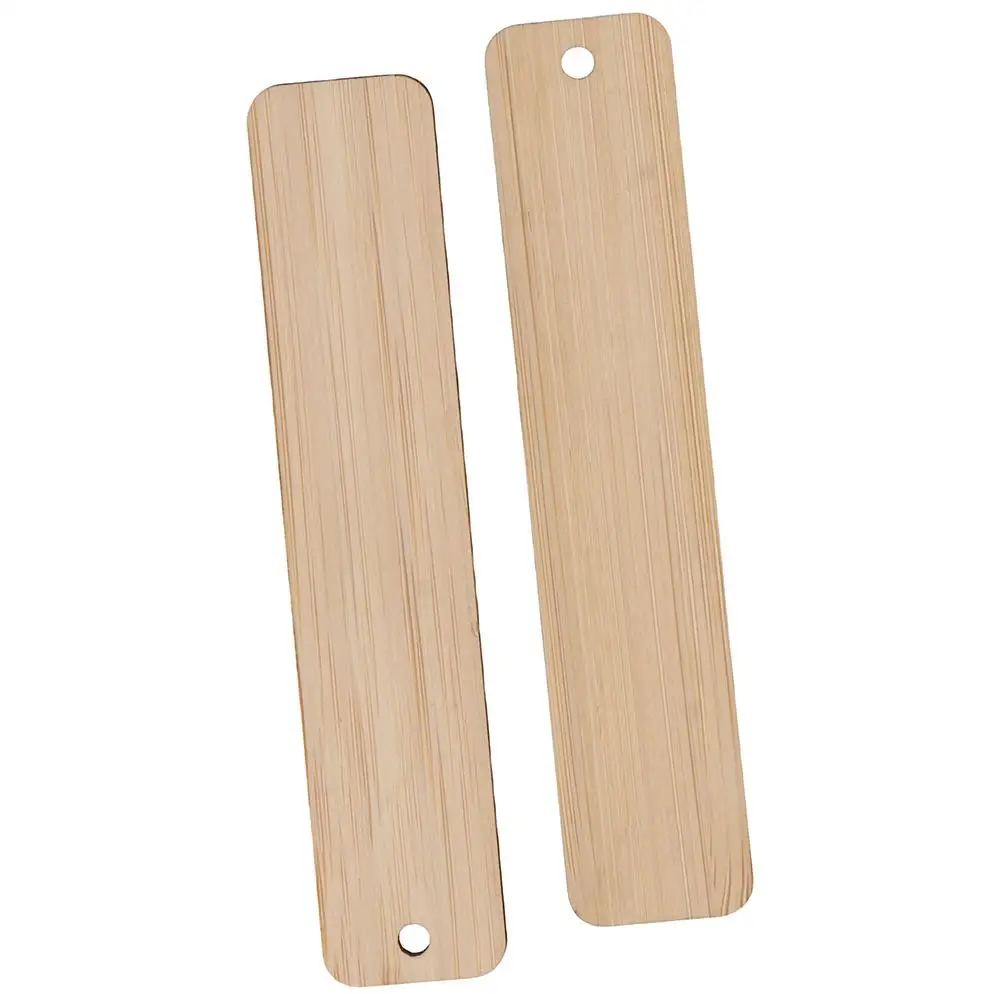 Imagem -02 - Bambu Inacabado Bookmark Gravura Madeira Pendurada Tags 4.72 Polegada 20 Pcs