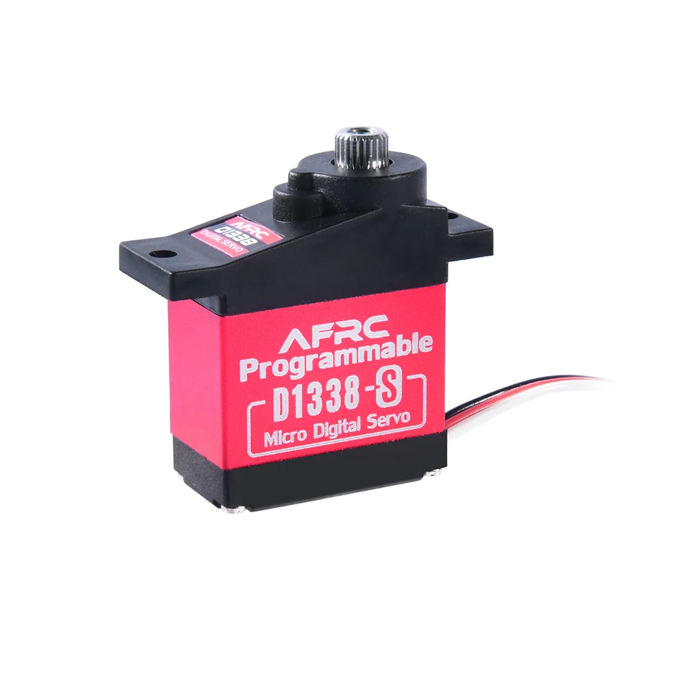 AFRC-D1338TG-S Micro Digital Servo programmabile 9g Custodia centrale in metallo Ingranaggio in titanio per aereo ad ala fissa RC Crawler Car