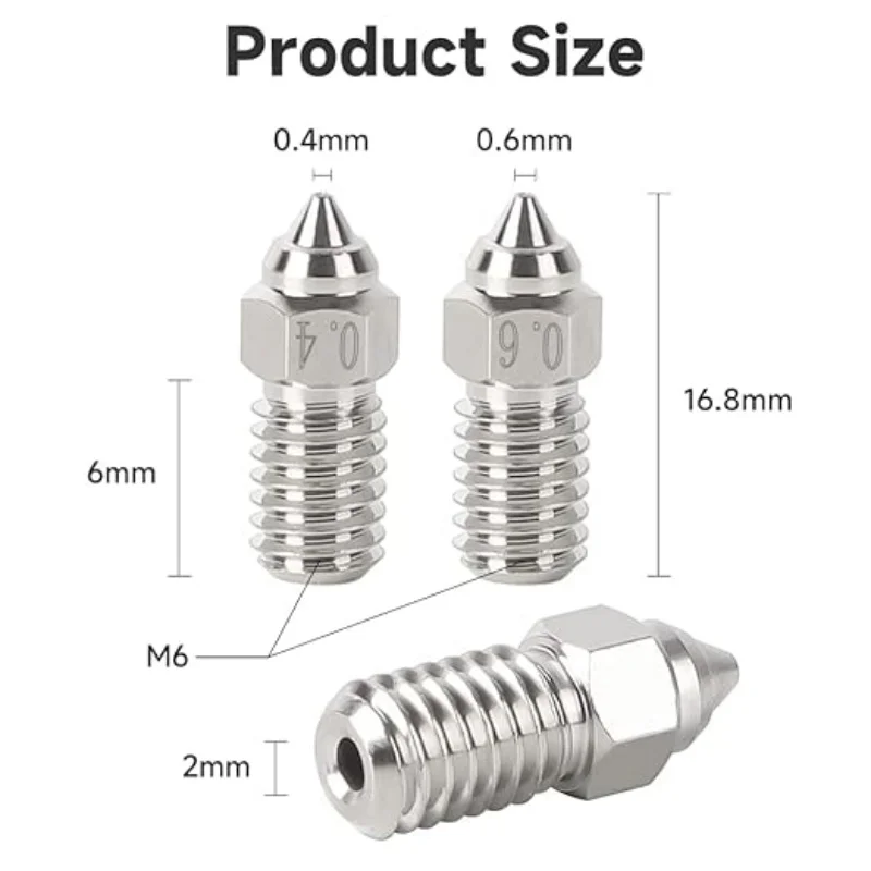 5 SZT. Dysze Creality Ender-3 V3 SE Szybkie Części do Drukarek 3D 0.2 0.4 0.6 0.8 1.0mm Do Ender 7/Ender 5 S1 Część do drukarki 3D — zdjęcie produktu 5