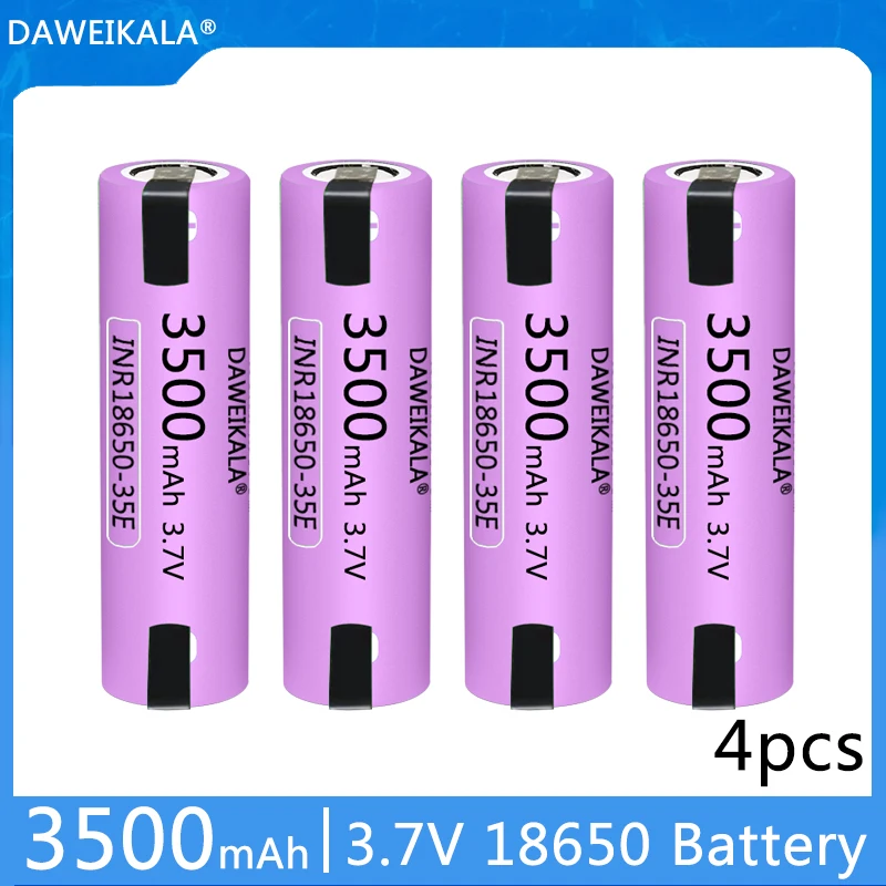 2023 New Daweikala 35e 18650 3500mah High Power Discharge Chargeable Battery High Power Discharge, 30a High Current + DIY Nickel