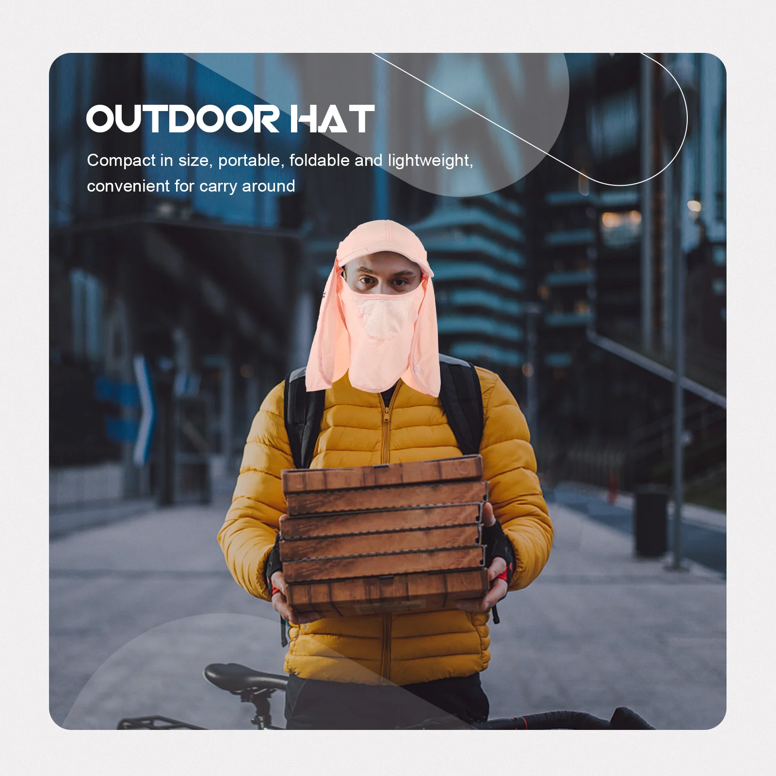 Sun Protection Hat Neck Protective Lightweight Breathable Outdoor Cycling Foldable Neck Shade Sun Hat for Hiking