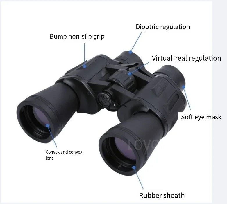 تلسكوب محمول للسفر في الهواء الطلق 20X50 عالي الوضوح عالي الطاقة