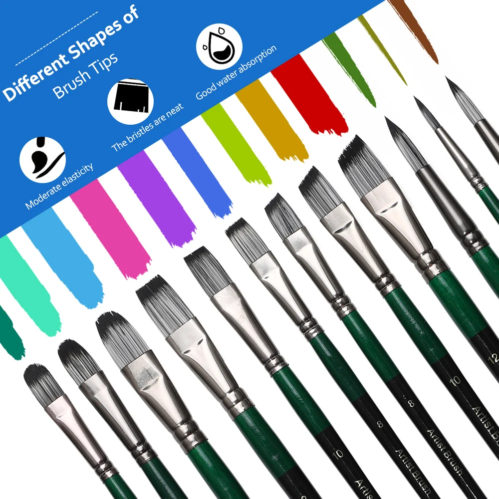 BOMEIJIA 6-Piece Paintbrush Set for Artists And Art Enthusiasts Quality Brushes for Various Painting Needs 4