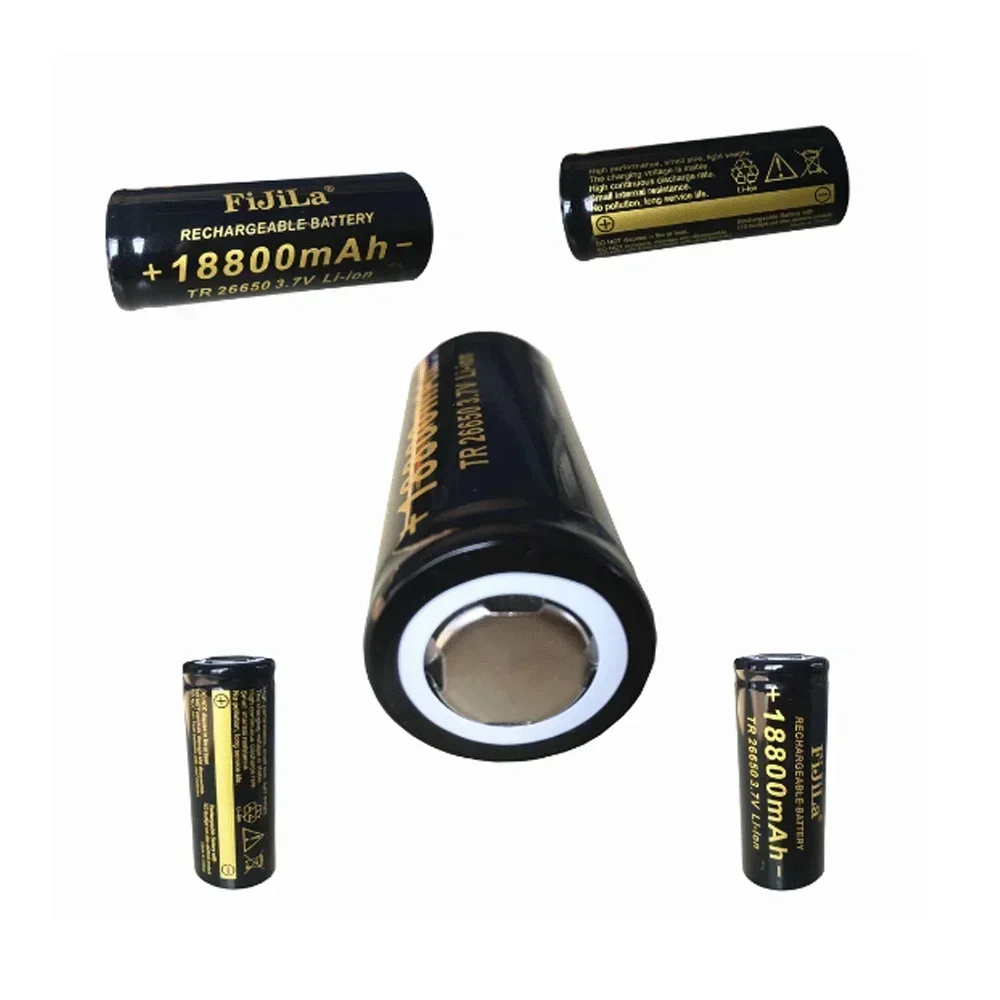 2023 100% high quality 26650 battery 3.7V 18800mAh lithium-ion battery suitable for 26650 LED flashlights