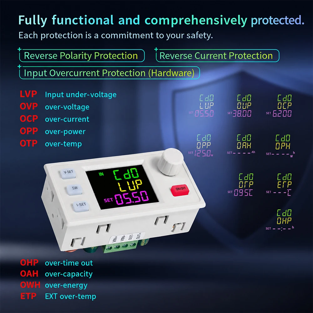 SK220S SK220X 6-36V to 0-40V 220W Stabilized Voltage Boost Buck Converter CNC DC Regulated Power Supply DC-DC Step Up/Down Bench