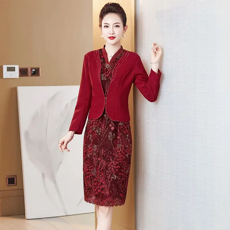 

Yourqipao 2025, китайское свадебное платье для выпускного вечера, платья для матери невесты, платья Cheongsam из двух частей, женское вечернее платье Qipao