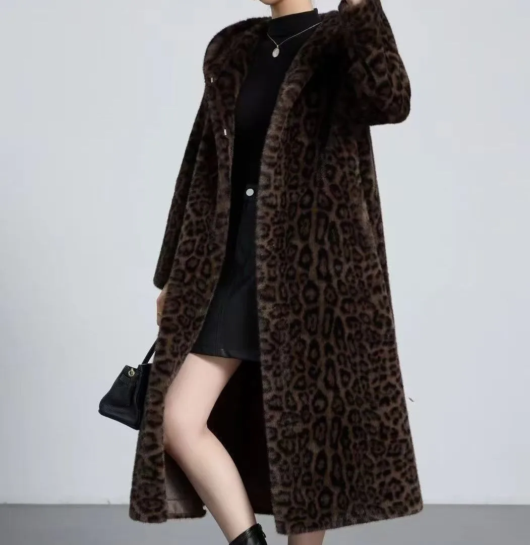 フェイクファーマキシコートコートレディーススタンドアップパフイベント女性オートバイジャケットストリートウェアファンシーテンダースチームパンクグラデーション手作り