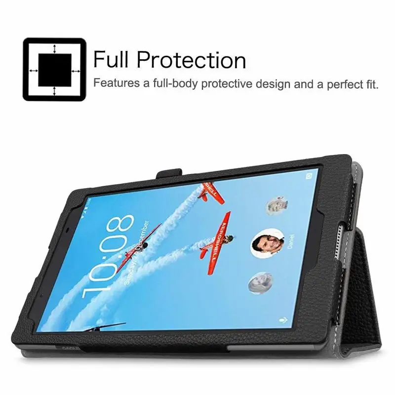 For Lenovo Tab 4 8 2017 TB-8504 Case Flip Litchi PU Leather Cover for Lenovo Tab4 8 TB-8504F TB-8504N 8504X Tablet Folio Case