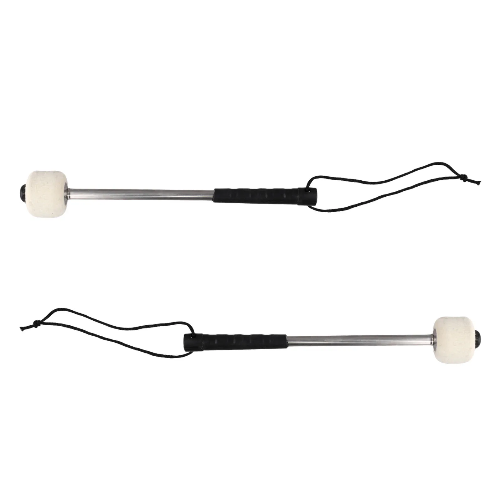 2Pcs Bass Drum Mallet with Stainless Steel Handle for Percussion Instruments Ergonomic Grip for Comfortable Use