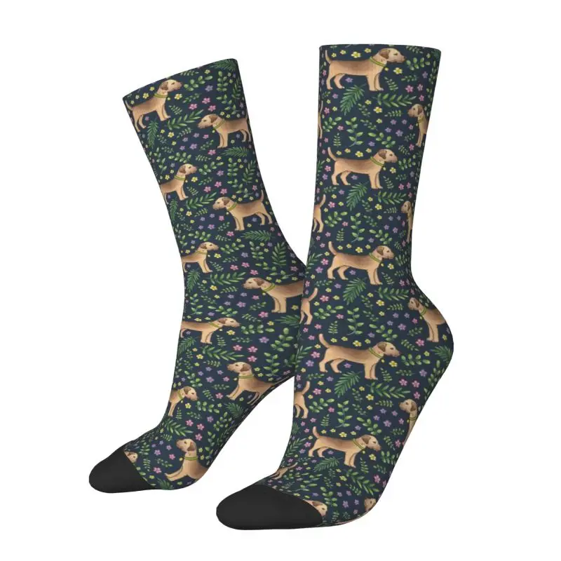 Harajuku Border Terriers Spring Floral Socks Men Women Warm 3D Print Animal Dog Football Sports Socks