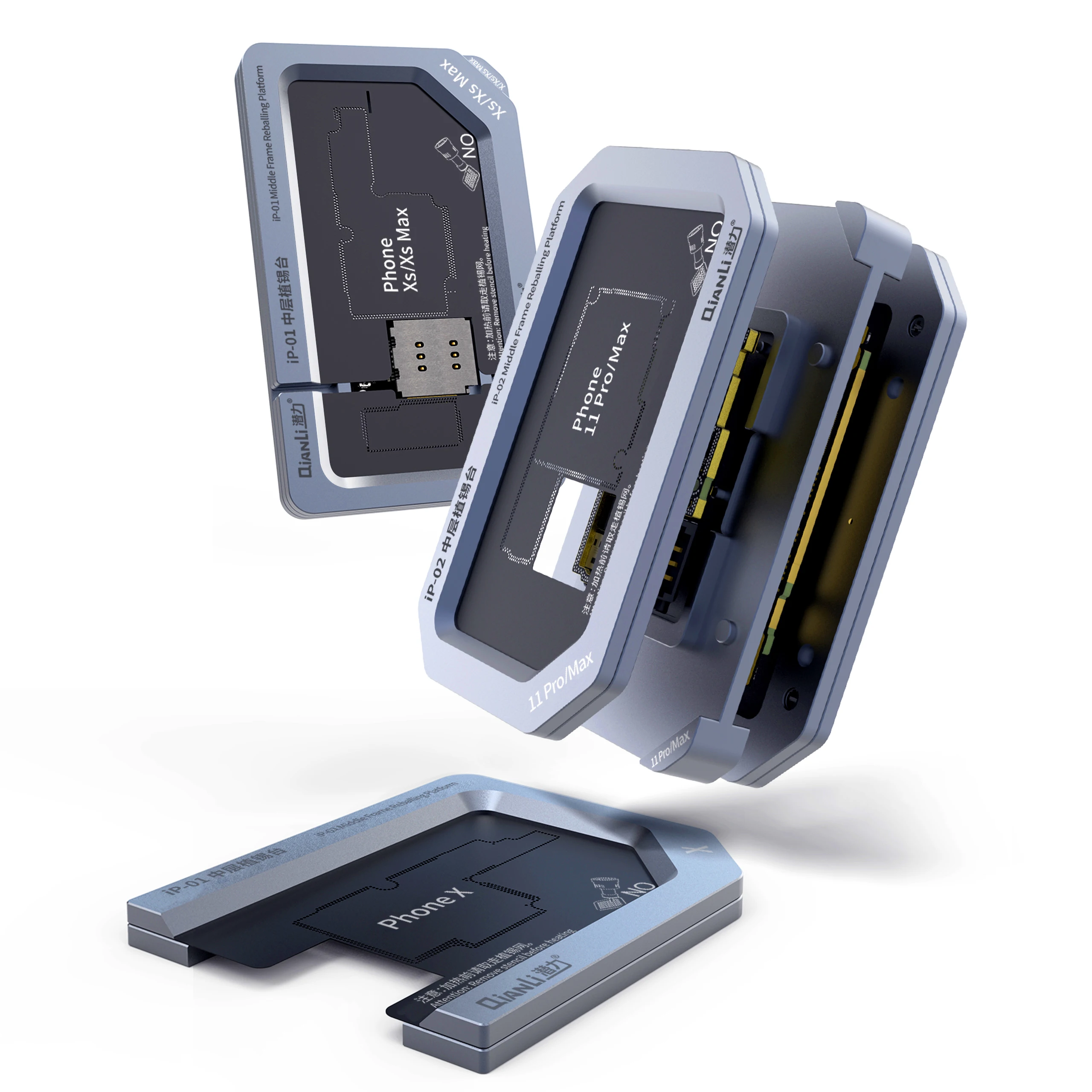 Medio framereballing piattaforma QIANLI iP-01for X XS XS MAX iP-02 per 11 11Pro 11Pro Max scheda madre del telefono di latta piantagione della piattaforma