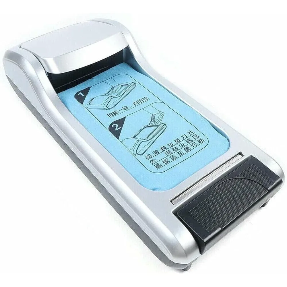 

Shoe Cover Dispenser, Automatic Smart Shoe Film Machine Disposable Shoe Wrapping Machine Anti-Skid with 3 Disposable
