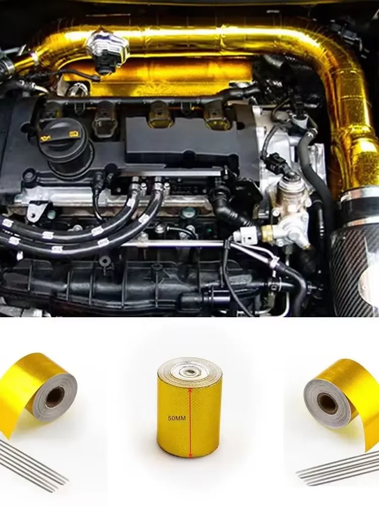 Gold Silver Aluminum Foil Exha - Exhaust Wrap Titanium 评论和价格