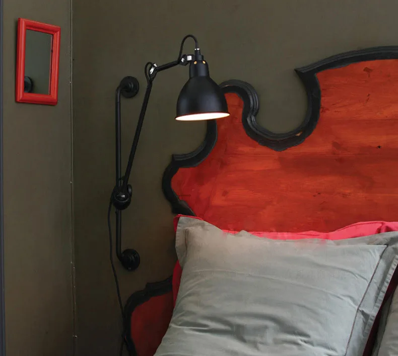 American Home Wall Lamp E14 Bulb Plug Bedroom Reading