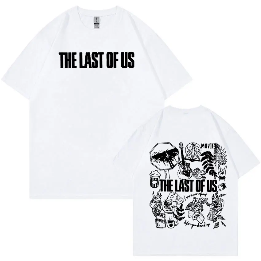 Movie The Last of Us Graphic T-Shirt Men Women Fashion Retro Short Sleeve T-shirts Casual 100% Cotton Oversized Tees Streetwear