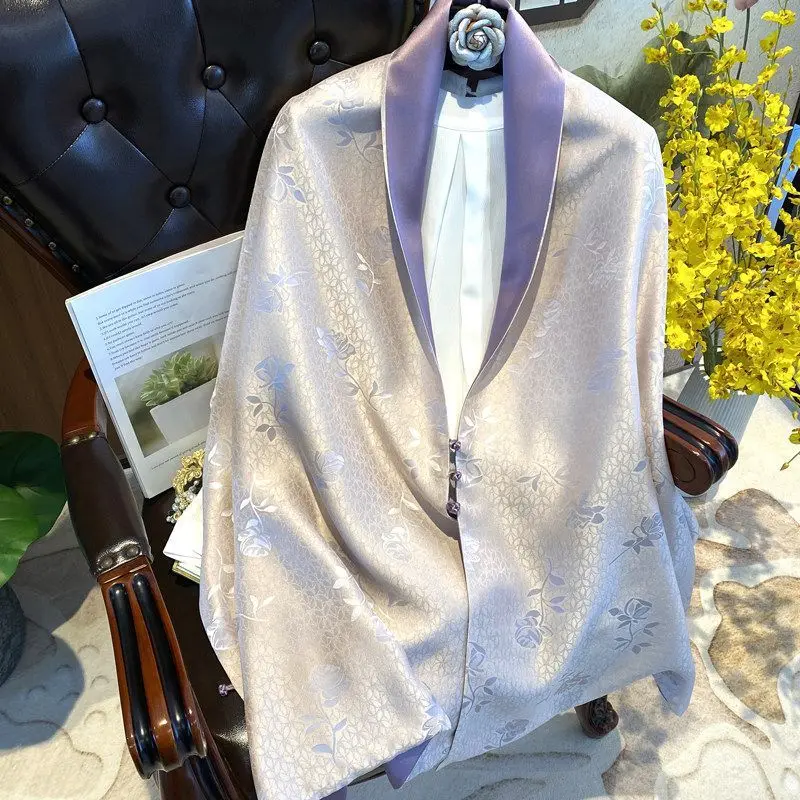 2026 new buckle shawl Chinese style temperament versatile breathable four-season scarf