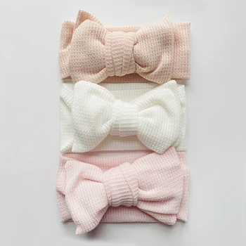 Baby Girl Bow Headband for Children Newborn Baby Turbans for Babies Solid Big Bowknot…