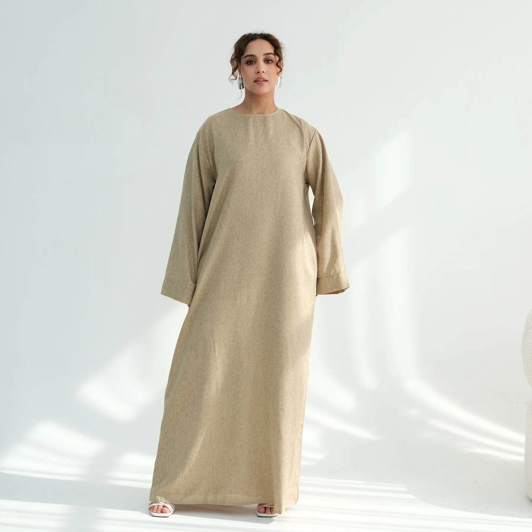 

Новая женская мусульманская абайя-кафтан в дубайском стиле, платье для женщин, джеллаба, кафтан в марокканском стиле, мусульманская роба, турецкие исламские платья, джалабия