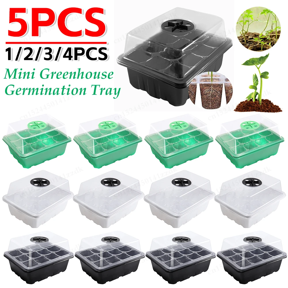 1-5pcs Seedling Pot Green for Planting Transplanting Multifunctional Gardening Planting Pot Nursing Care Seedling Box Growing Tr