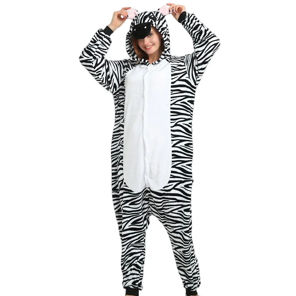 Adults Animal Onesies Cartoon Kigurmi Unicorn Chinchilla Pig Rabbit Tiger Lion Leopard Cat Wolf Dog Zebra Carnival Costumes