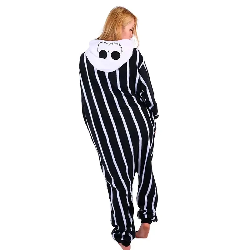 ★ Disfraz de Halloween, Pijama de Jack Skellington de Pesadilla Antes de Navidad, Kigurumi para Parejas, Invierno 2026, Nuevo ♥ Mira a mí ←_←