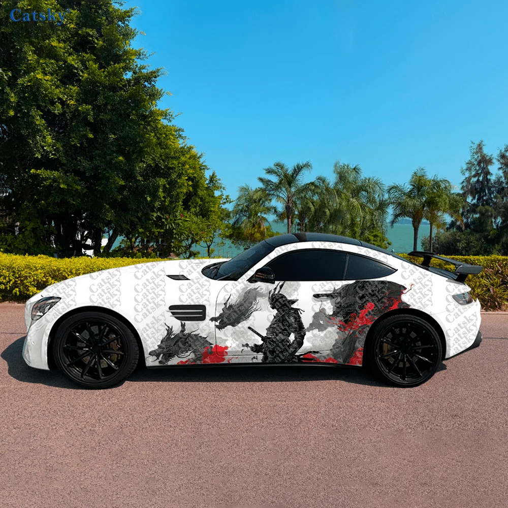 

Воин меч черный дракон автомобильные виниловые обертывания наклейка самоклеящаяся ПВХ наклейка подходит для грузовиков внедорожник Декор автоаксессуары подарок