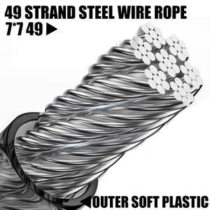 Sao đúc đàn hồi của Thủy sản Fisheries, dây an toàn bằng thép không gỉ phổ quát, Lashing Kính thiên văn an toàn, 1,5-3M 6 Bán hàng đàn hồi chính Roliço 3 mm - №2