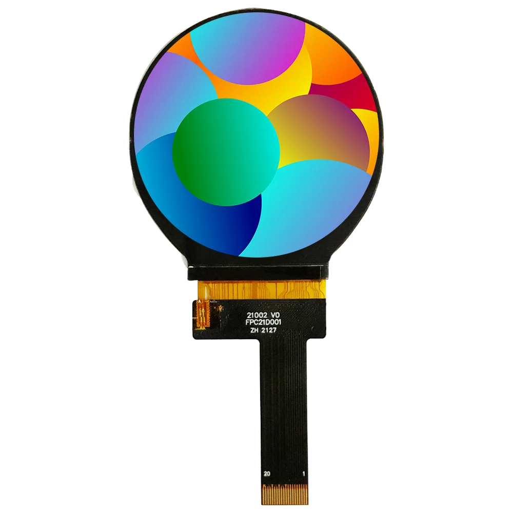 2.1 polegadas 480x480 display redondo colorido tft tela circular alto brilho interface mipi resolução 480p display redondo digital